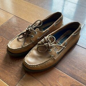 Women’s Sperry Topsider Authentic Original Royal Brown Boat Shoe, Size 7